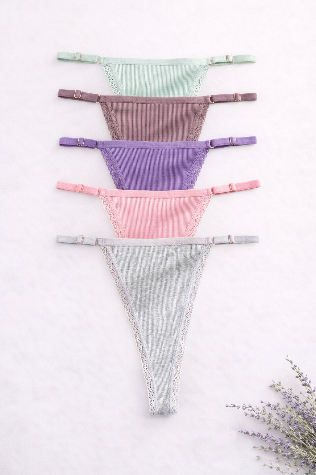 Combo 5 Pure Comfort, calcinhas fio.
