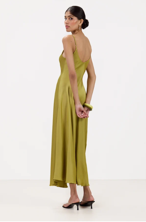 Vestido Anne de cetim | Samambaia