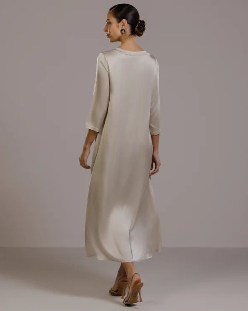 Vestido Dalila de cetim | Silver