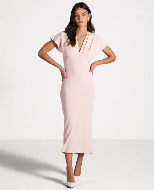 Vestido Juliette com Decote em V | Rosa
