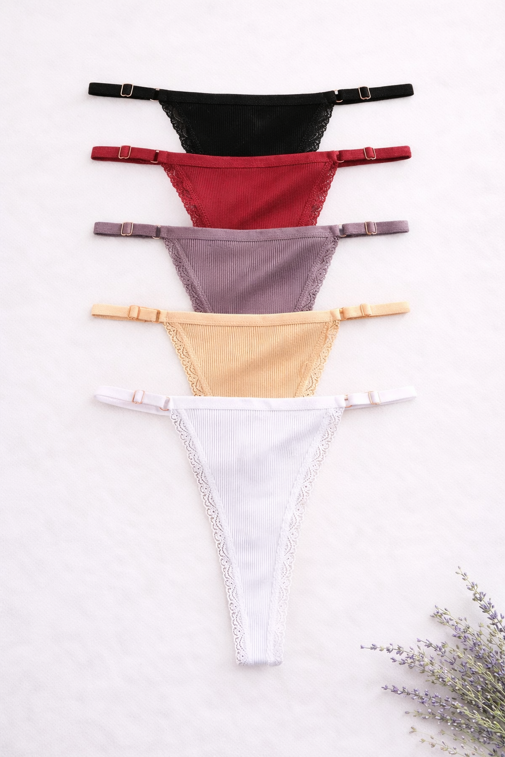 Combo 5 Pure Comfort, calcinhas fio.