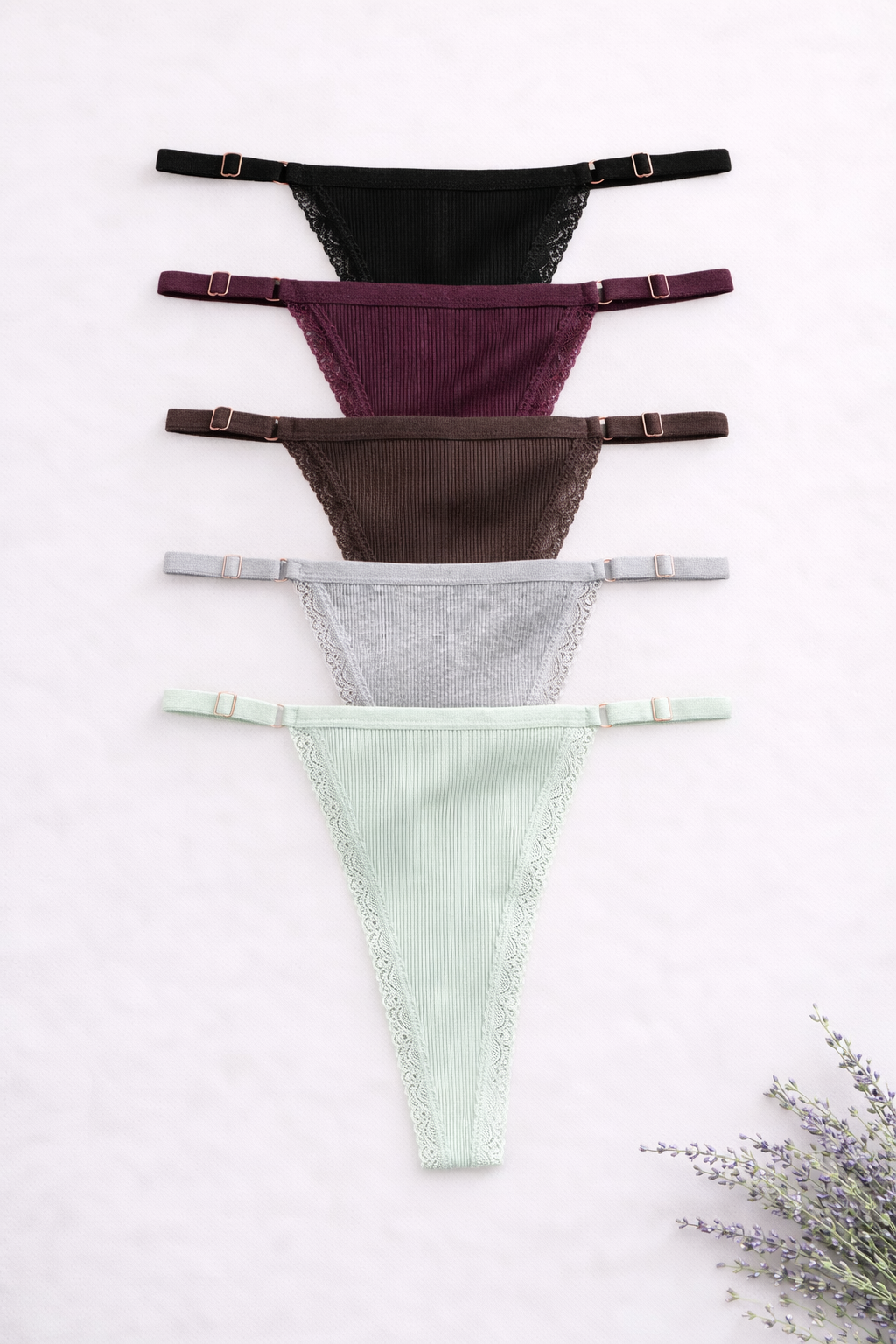Combo 5 Pure Comfort, calcinhas fio.