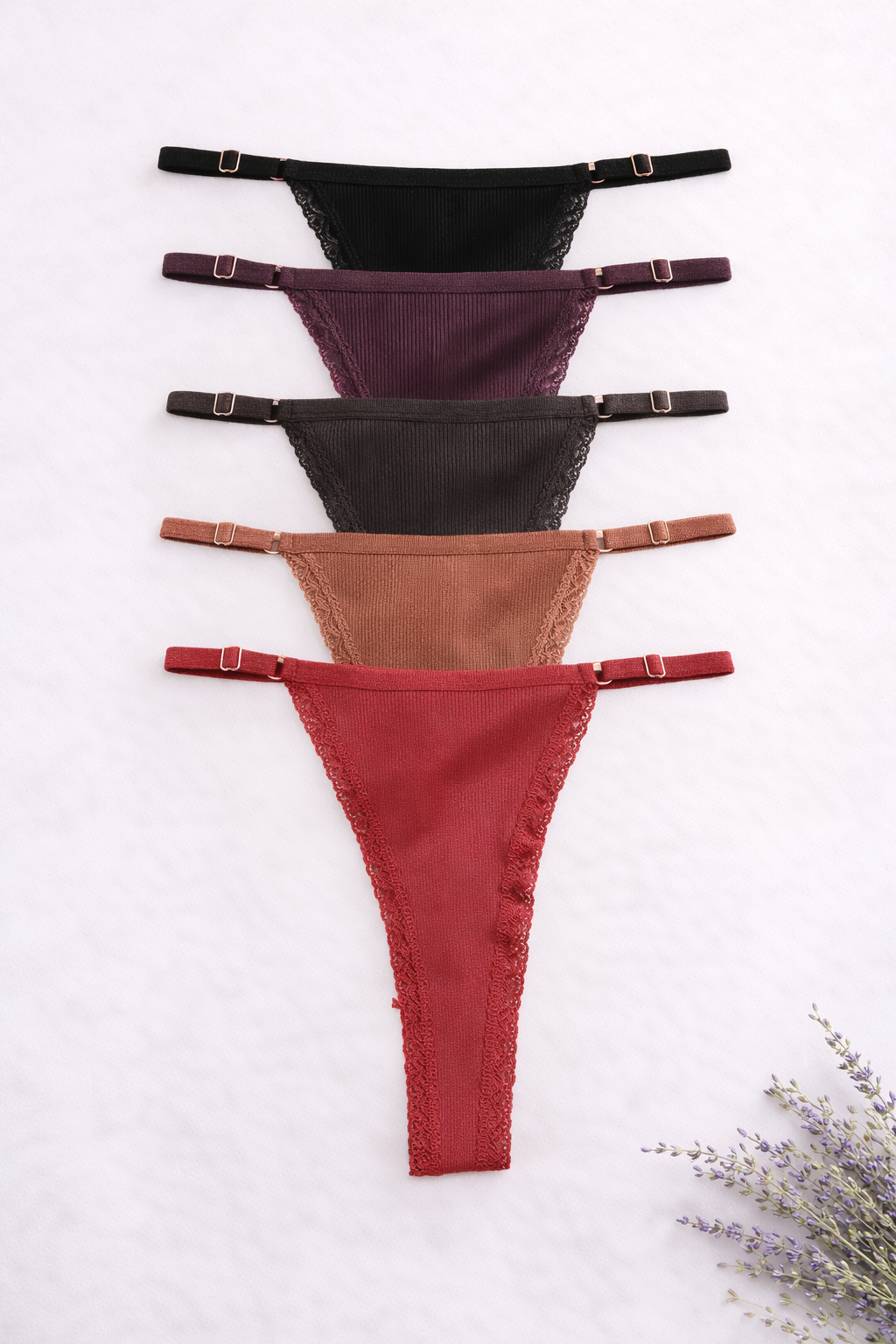 Combo 5 Pure Comfort, calcinhas fio.